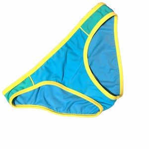 Jessica Simpson Blue & Yellow Bikini Bottoms NWOT